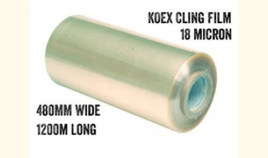 Koex 2 layer Cling Film 480mm Wide 1200m Long 18 Micron
